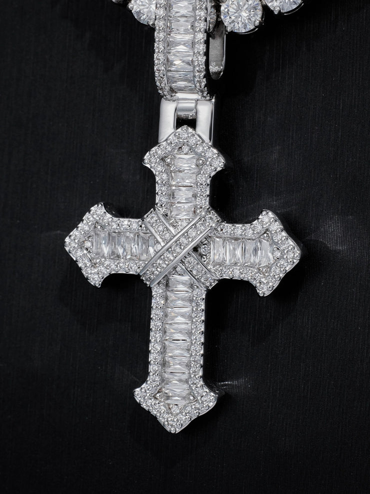 Moissanite Bound Faith Cross Pendant