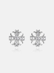 S925 Moissanite Catholic Cross Stud Earrings