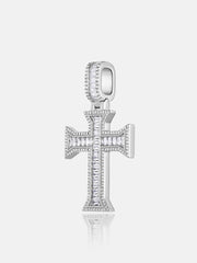 Moissanite Templar Baguette Cross Pendant