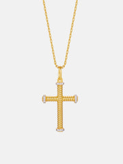 Solid Gold Teutonic Cross Pendant