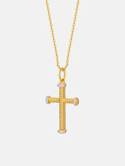 Solid Gold Teutonic Cross Pendant