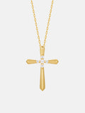 Solid Gold Medal Cross Pendant