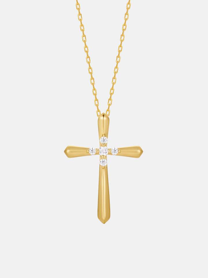 Solid Gold Medal Cross Pendant