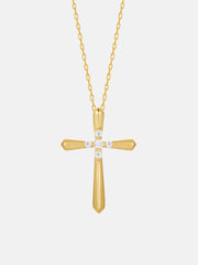 Solid Gold Medal Cross Pendant