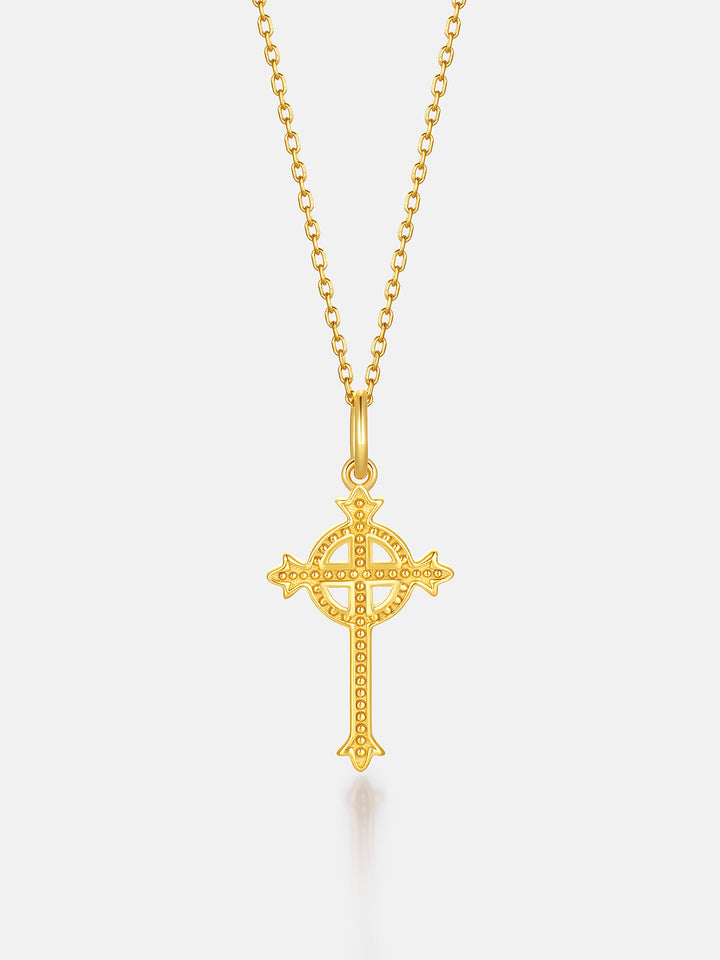 Solid Gold Celtic Cross Pendant