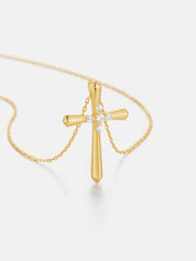 Solid Gold Medal Cross Pendant