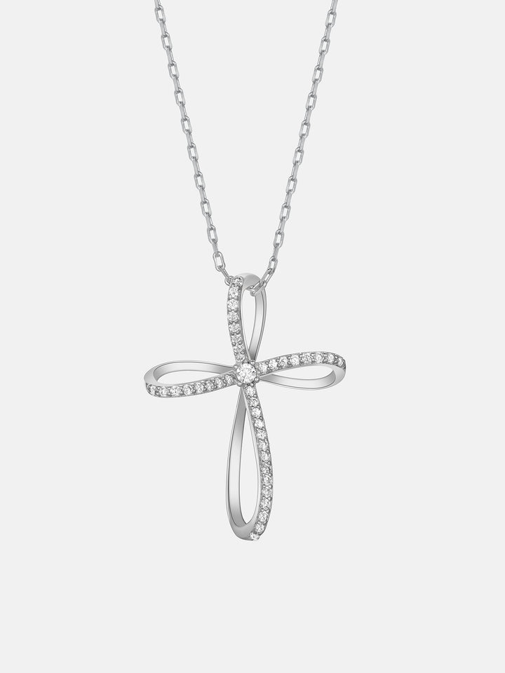 Solid Gold Twisted Cross Pendant