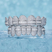 PAVE SETTING HYBRID MOISSANITE DIAMOND GRILLZ