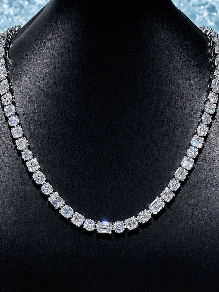 8MM Multi Shape Moissanite Tennis Chain