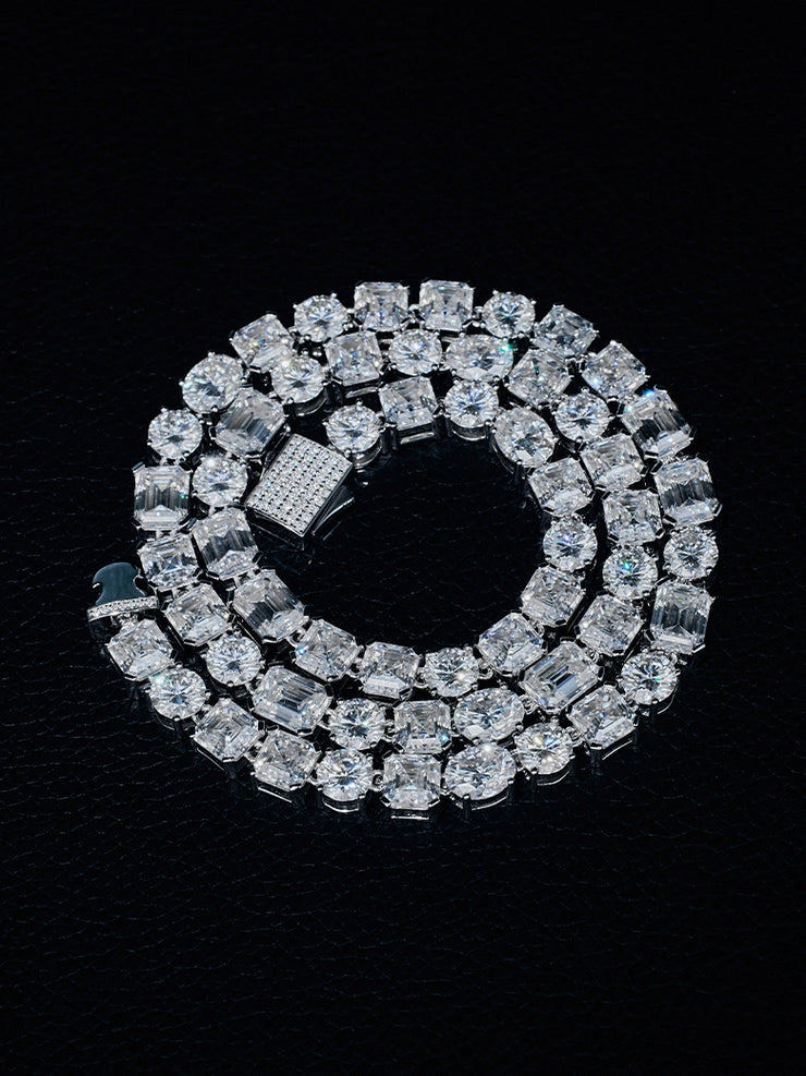 8MM Multi Shape Moissanite Tennis Chain