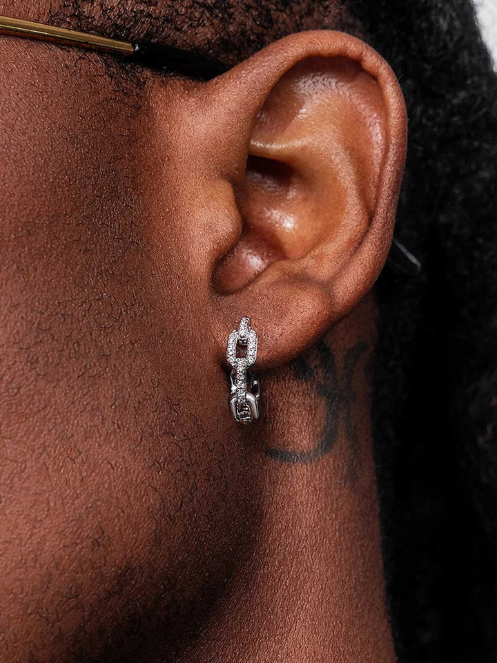 S925 Moissanite Mariner Link Earrings