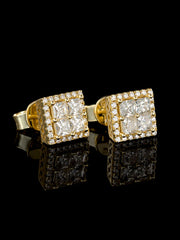 S925 Moissanite Square Earrings