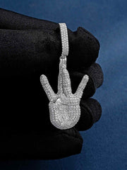 Moissanite West Side Hand Pendant