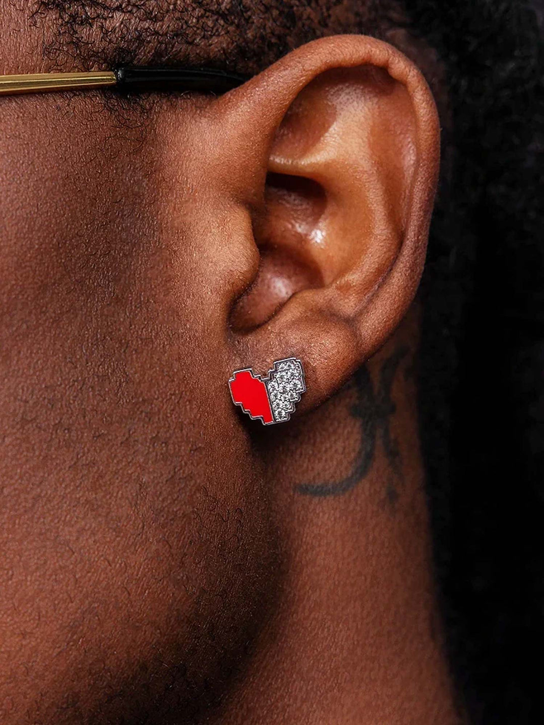 S925 Love Heart Stud Earrings