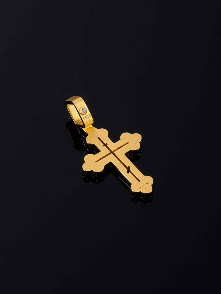 S925 moissanite Micro Cross Pendant
