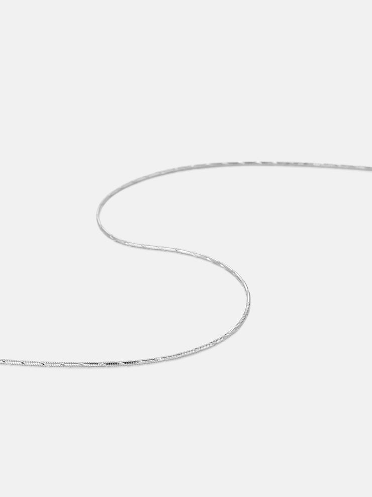 1.0mm Oval Long Diamond Cut Chain