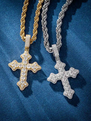 Iced Gothic Cross Pendant