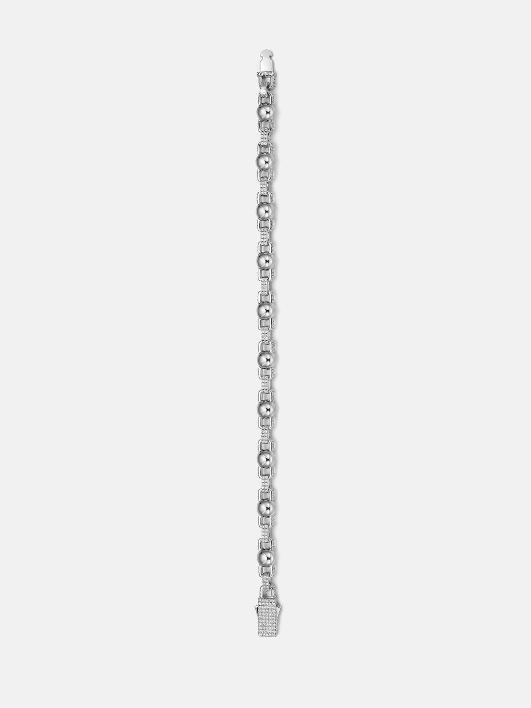 7mm Plain Round Ball Moissanite Rolo Chain Or Bracelet
