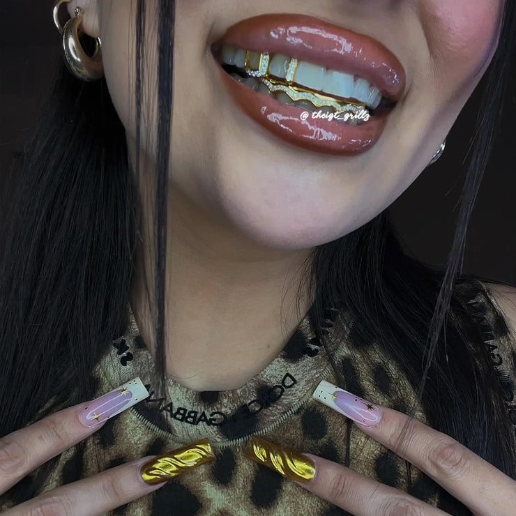 Top Open Face W Bottom Diamond Bar