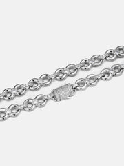 12MM Plain Infinity Chain With Moissanite Clasp