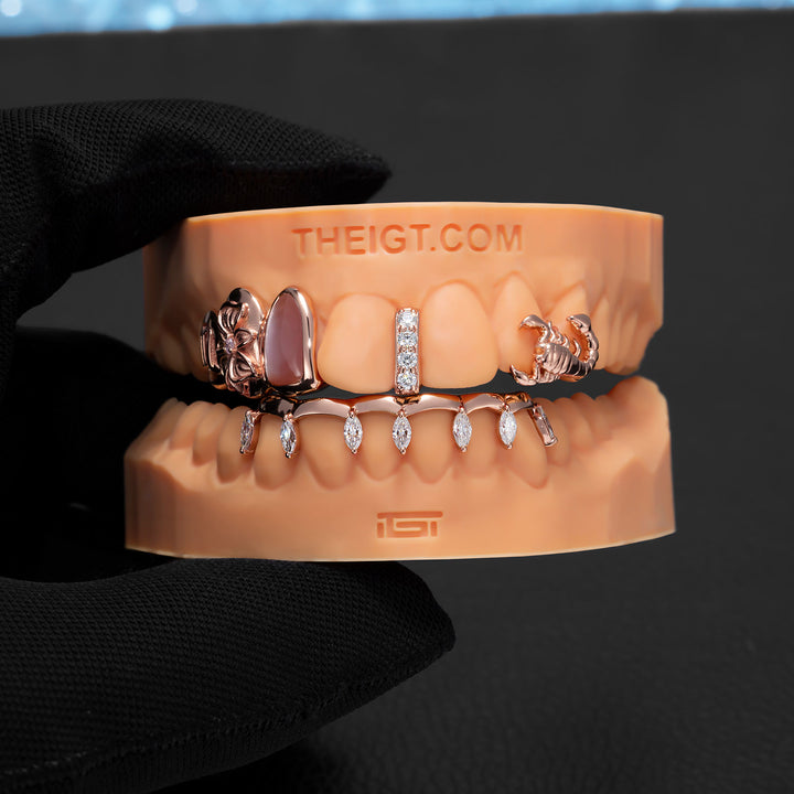 "Scorpio Peony" Marquise Bar Set
