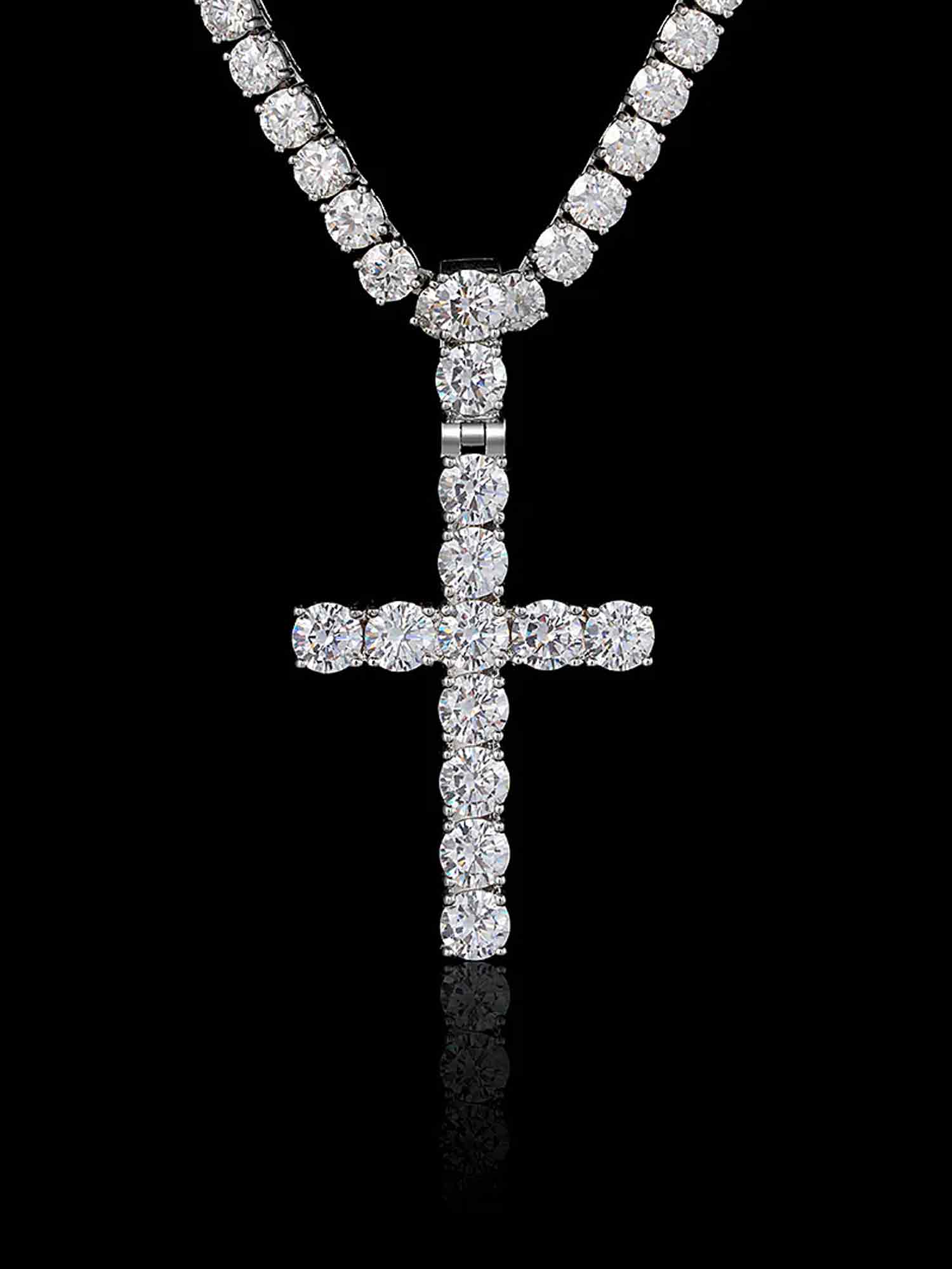 13CT S925 Moissanite Cross Pendant