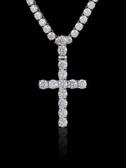 13CT S925 Moissanite Cross Pendant