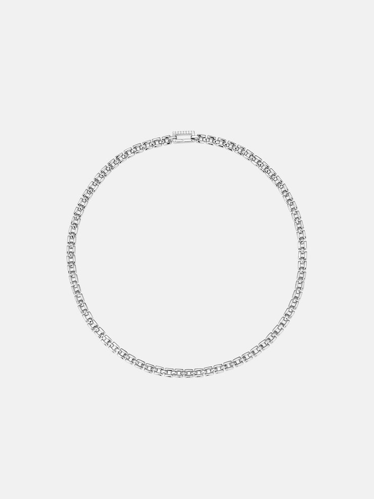 6mm Italian Silver Square Link Chain