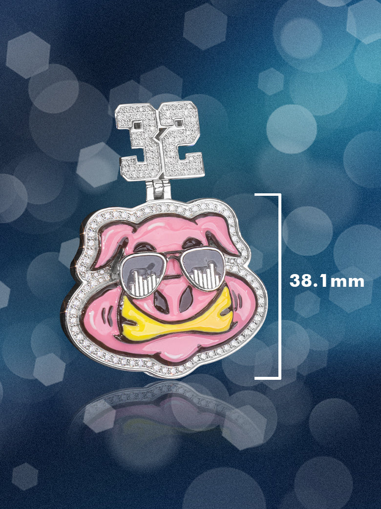 Custom 925 Sterling Silver Enamel Pendant