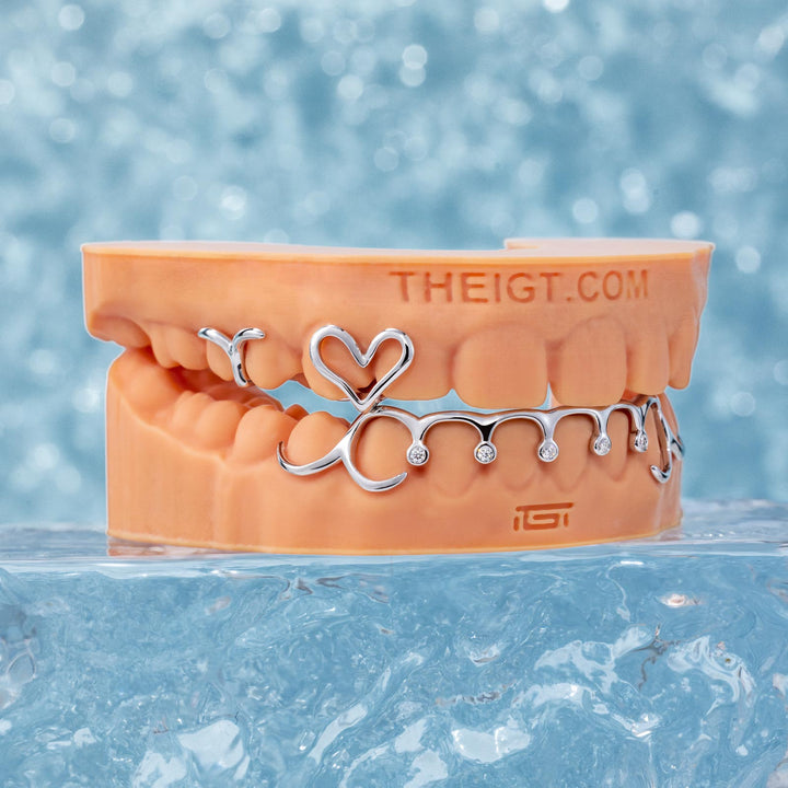 Diamond Heart & Wave Style Grillz