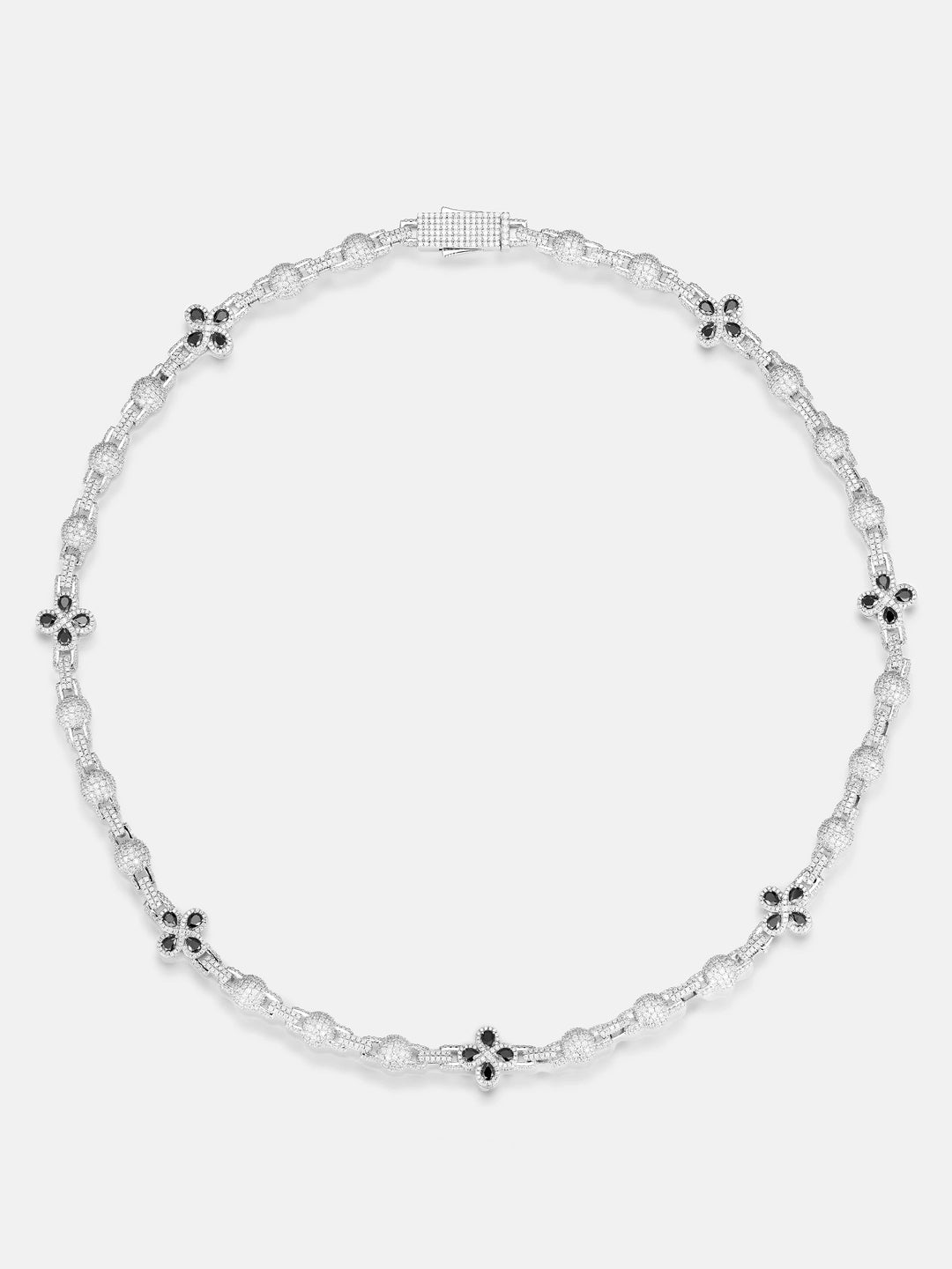 8MM Pear Cut Black Moissanite Rolo Chain