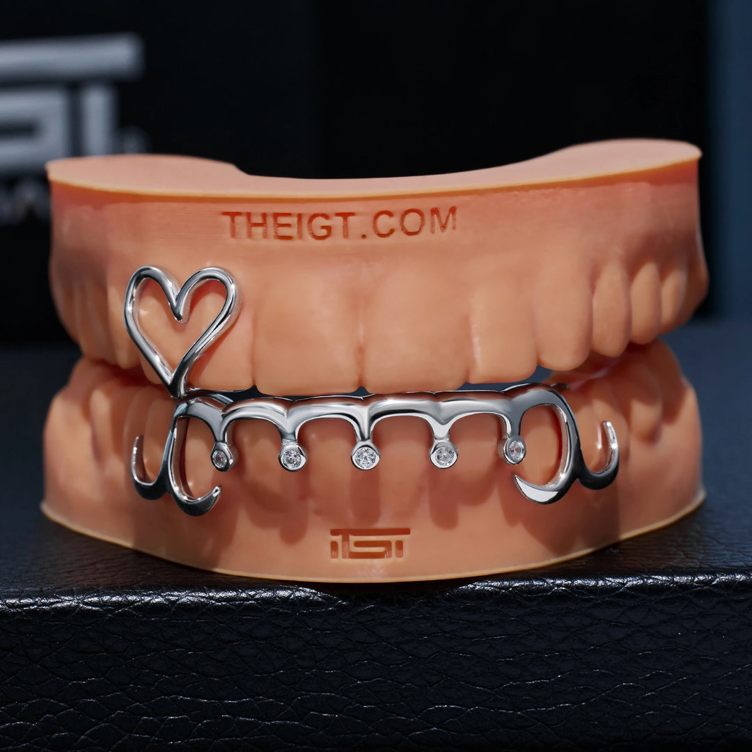 Diamond Heart & Wave Style Grillz