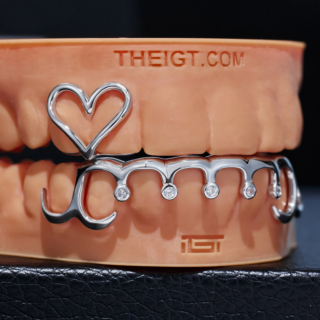 Diamond Heart & Wave Style Grillz