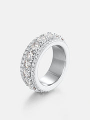 9MM S925 Round Moissanite Rotatable Ring