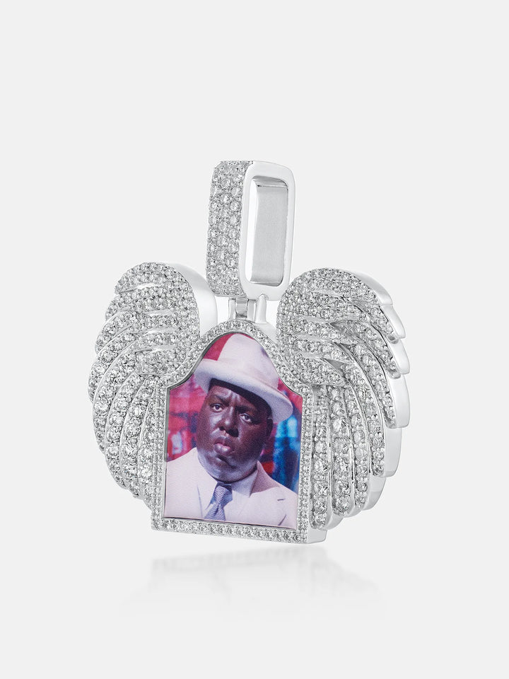 Moissanite Tombstone Photo Pendant 4.6CT
