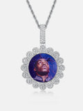 Double Row Round Moissanite Photo Pendant 6.1CT
