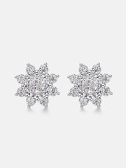 Octagonal Cut Moissanite Petal Shape Earrings