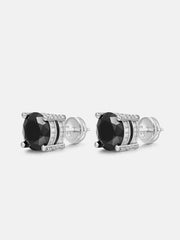 Halo Black Moissanite Stud Earrings-2.2CT Each