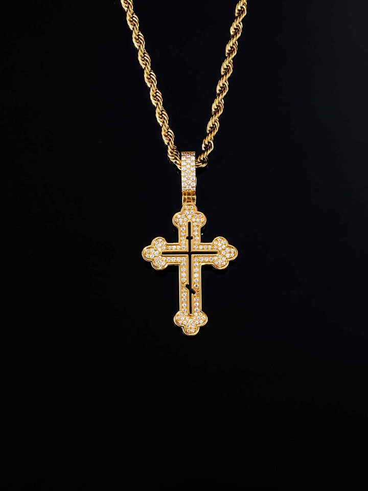 S925 moissanite Micro Cross Pendant