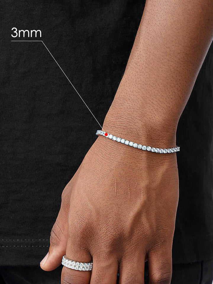 Moissanite Bracelet & Moissanite Ring Set [2PCS/SET]