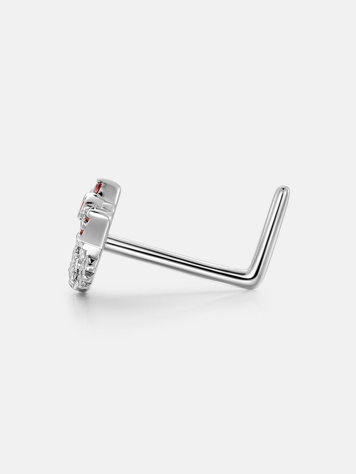 7mm Moissanite Kitty's Style Nose Stud
