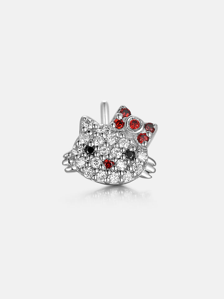7mm Moissanite Kitty's Style Nose Stud