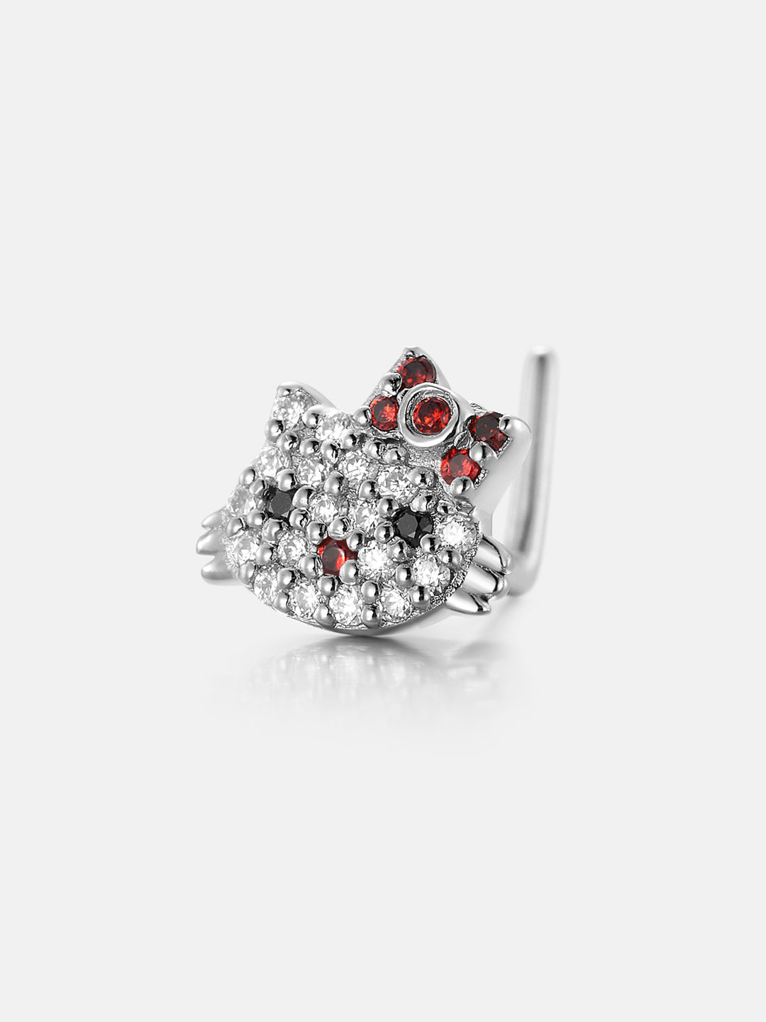 7mm Moissanite Kitty's Style Nose Stud