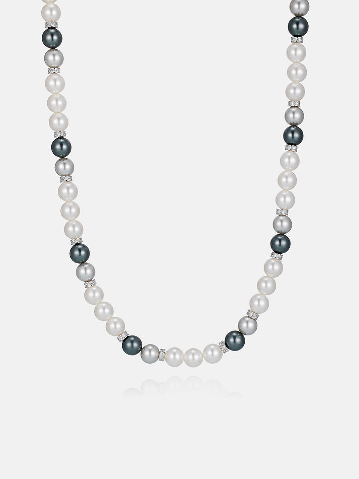7mm Moissanite Multicolor Pearl Chain Or Bracelet With OT Clasp