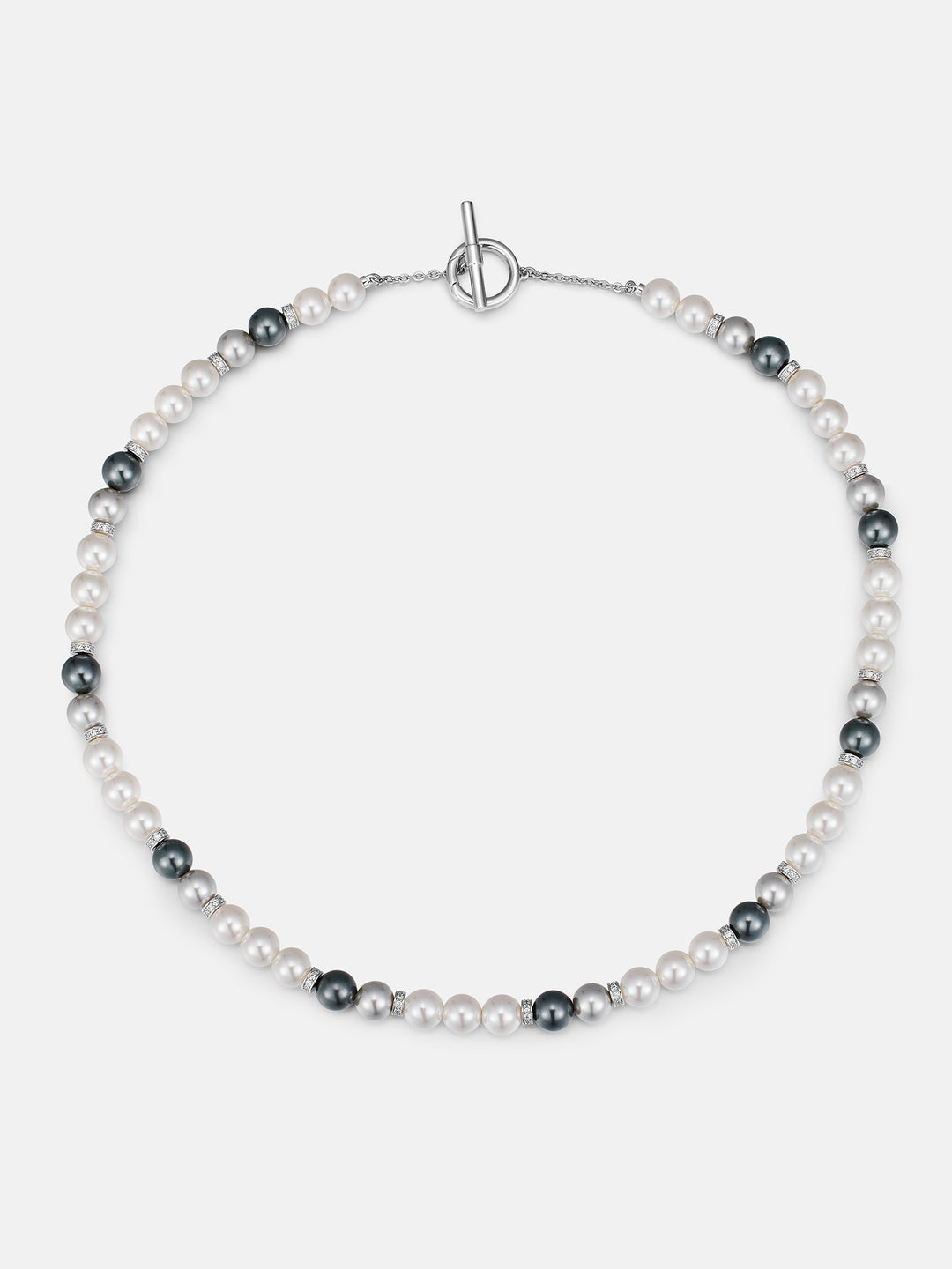 7mm Moissanite Multicolor Pearl Chain Or Bracelet With OT Clasp