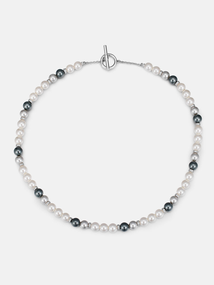 7mm Moissanite Multicolor Pearl Chain Or Bracelet With OT Clasp