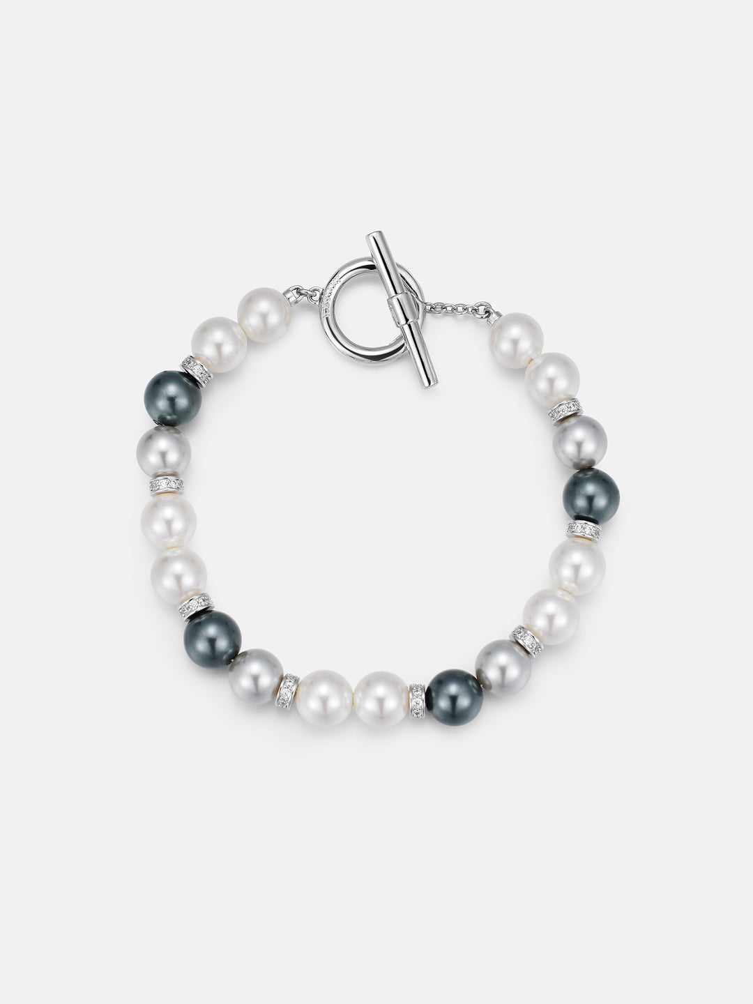 7mm Moissanite Multicolor Pearl Chain Or Bracelet With OT Clasp
