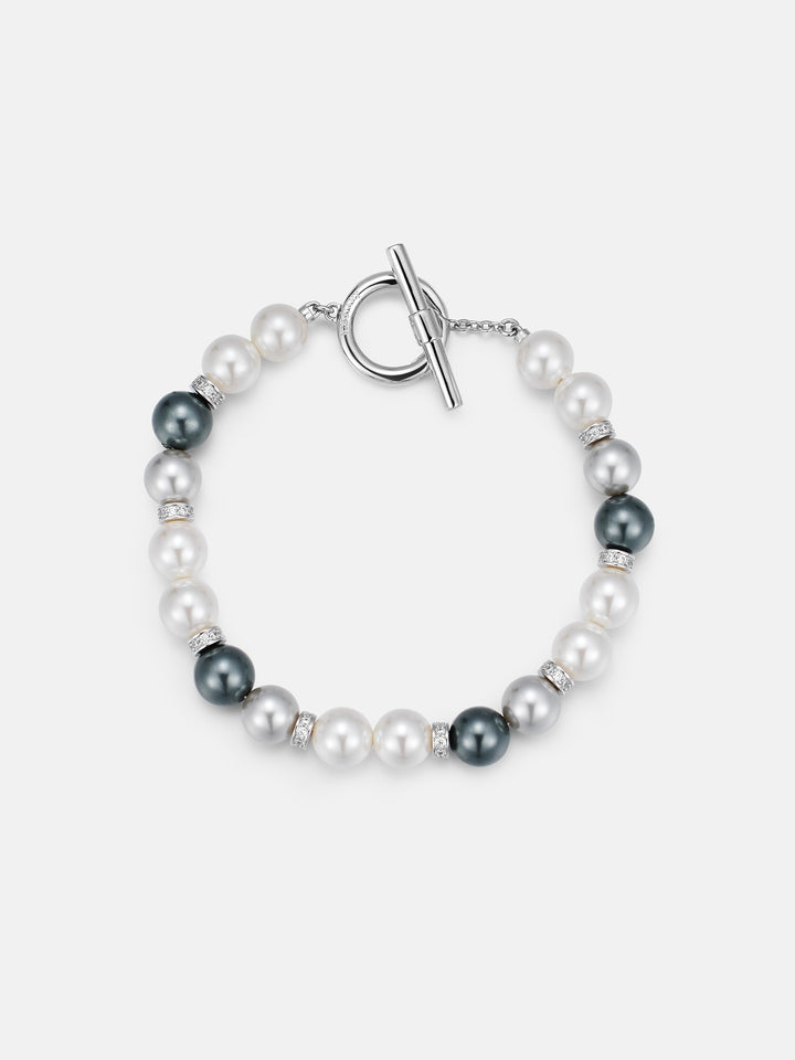 7mm Moissanite Multicolor Pearl Chain Or Bracelet With OT Clasp