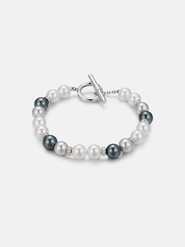 7mm Moissanite Multicolor Pearl Chain Or Bracelet With OT Clasp