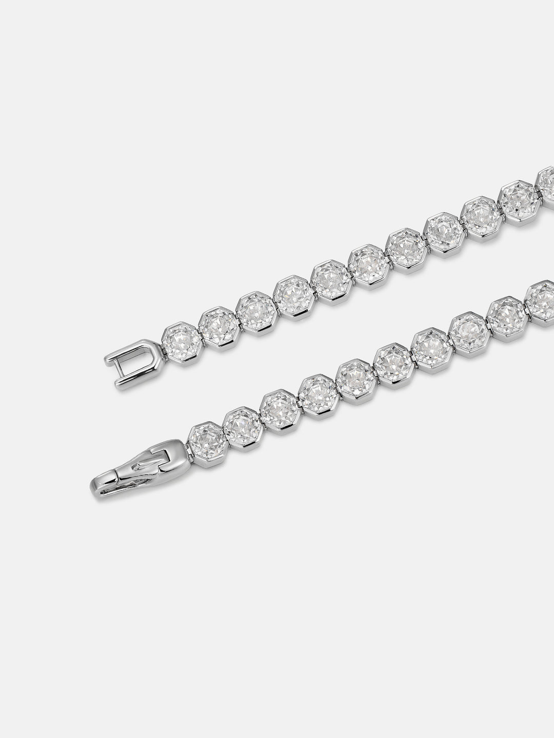 7mm Octagon Moissanite Geometric Tennis Bracelet